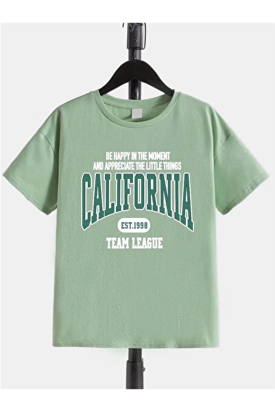 NoVibe Be Happy California Printed Oversize Unisex T-shirt