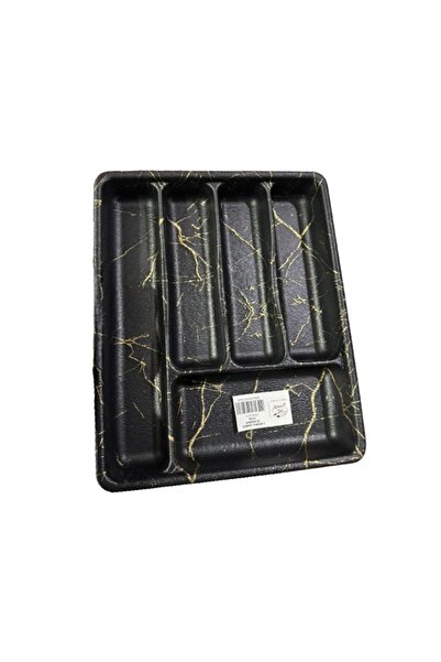 St Morritz Siyah Çekmece Içi Çatal Bıçak Kaşıklık Düzenleyici Jumbo Büyük Boy...