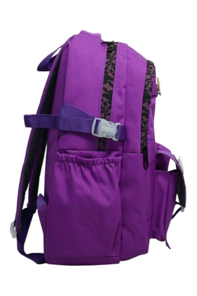 ROWAN ÇANTA Korean Style School Bag with 2 Main Compartments Purple Girl's and Boy's Backpack with Accessories