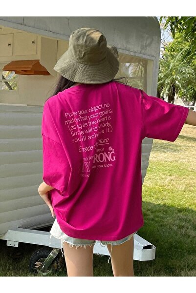 NoVibe Μπλουζάκι Plus Size Stay Strong με στάμπα Fulya Oversize