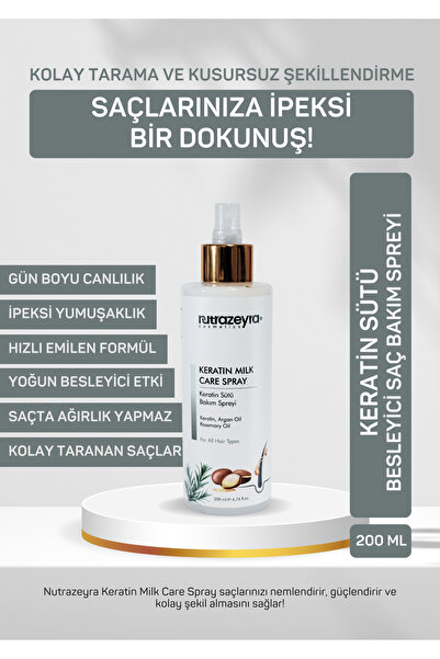 Nutrazeyra Cosmetics Besleyici Keratin Milk - Kolay Tarama ve Ekstra Hacim Et...