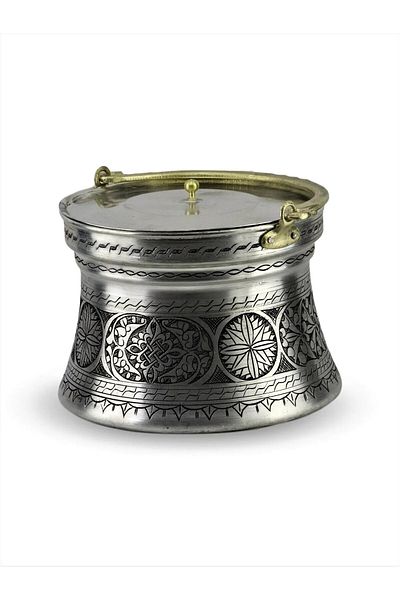 GABAALTI Gaziantep 5 Lt Hand Embroidered Yogurt Copper - Satıl Proofing Container