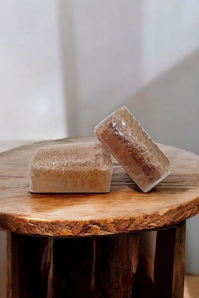 ERGÖK Natural Pumpkin Fiber Donkey Milk & Honey Soap