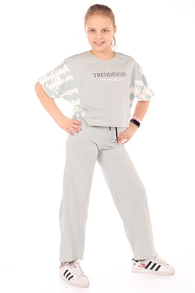 Toontoy Girl's Trendingin Myword Printed Tracksuit Suit