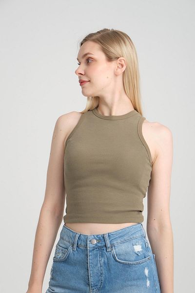 Store 100% Cotton Ribbed Strap Blouse
