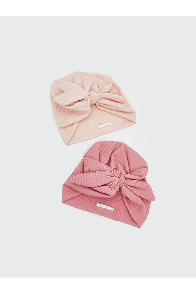 LC Waikiki Lcw Baby Bow Detailed Baby Girl Beret 2 Pcs