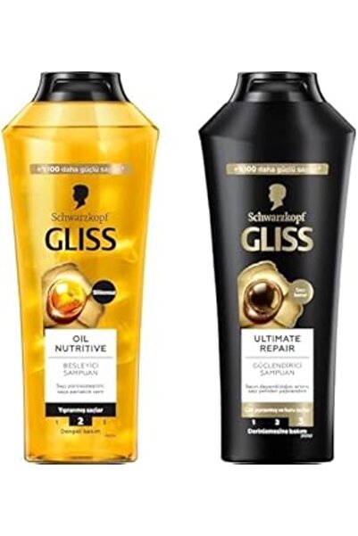 Mu Art Gliss Shampoo Set (Oil Nutritive and Ultimate Repair, 2 X 400 ml)