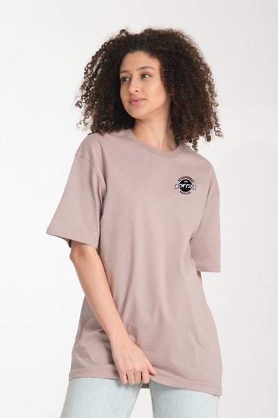 KAPHONE Γυναικείο μπλουζάκι με λαιμόκοψη New York με λεπτομέρεια σε μεγάλο μέ...