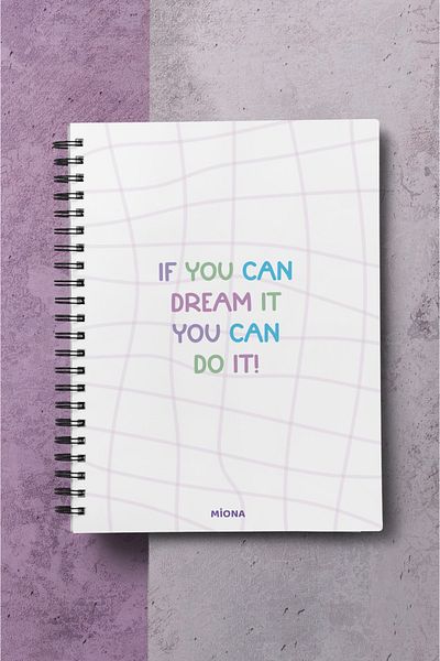 Miona A5 Spiral Hardboard Cover 120 Sheets Ruled School Notebook, Notebook