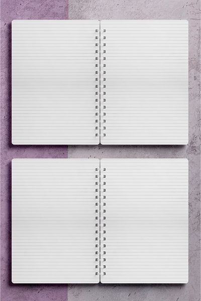 Miona A5 Spiral Hardboard Cover 120 Sheets Ruled School Notebook, Notebook