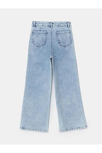 LC Waikiki Lcw Kids Girl's Jeans Trousers with Adjustable Elastic Waist