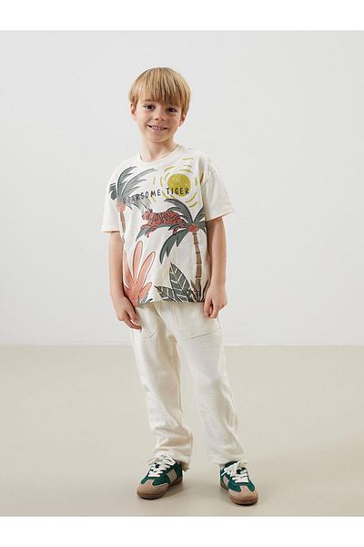 LC Waikiki Tricou pentru băieți cu imprimeu cu gât crew LCW Kids