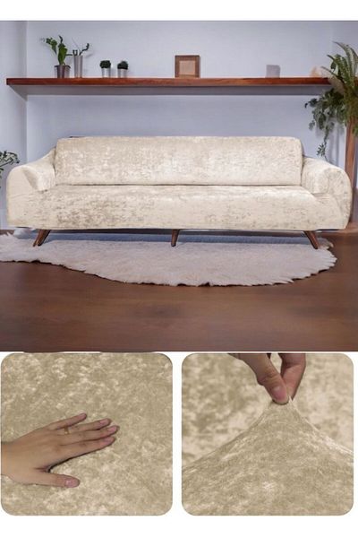 seltenet Velvet 3 seater sofa cover Elastic Sofa Cover| Elastic Sofa Cover| Seat Cover