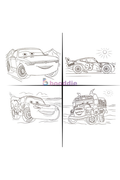 booddie Boyama Kitabı Stickerlı Cars Arabalar Model Boyanacak Sayfa Sayısı 16...