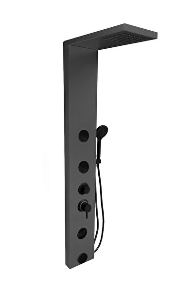 Jet Banyo Venüs Metalik Füme Premium Masajlı Duş Paneli - Dikey Jakuzi - Robo...