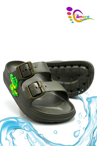 lil amore Εργαλεία πισίνας και σπιτιού - Stone T Khaki - Summer Beach & Παιδικές Παντόφλες - Παντόφλες νιπτήρα