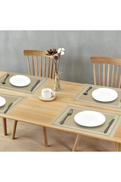 Generic A set of 6,dining tablecloths resistant to heat,tablecloths made of a mixture of vinyl&PVC-non-paper