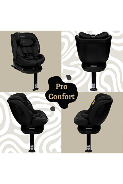 APPEKIDS Scaun Auto , I-size, 40-150 Cm, Rear Facing 360 , Pro Confort - Black