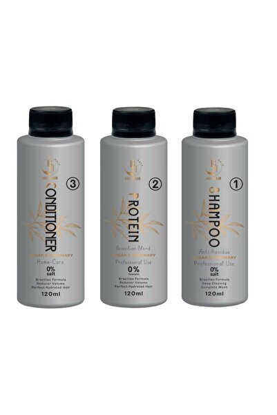 B H BIO HAIR مجموعة بروتين الشعر الحيوي بي زيت الأرغان واكليل الجبل 0% فورمال...