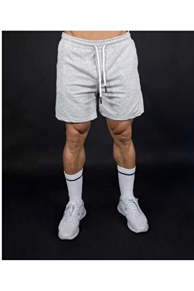 TREND ALİSSE Pantaloni scurți sport pentru bărbați, gri uni, confortabili, de...