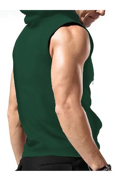 bellanova Athletic Vest and Shorts Set, Lace-Up Printed Tank Top with Hood,