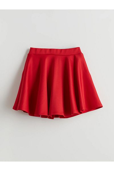 LC Waikiki Red Elastic Waist Girl's Shorts Skirt