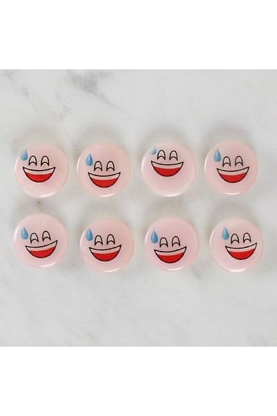 Hangora Loren Crafts 8-Pack Smiley Face Button - 1017