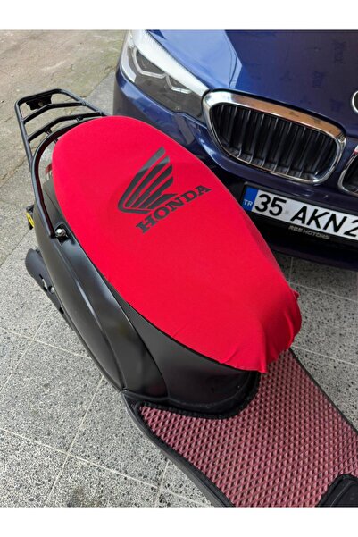 CEBECİOTO Honda Red Patterned Combed Motorcycle Cover - Engine Compatible