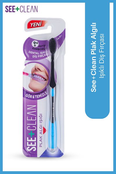 Dentiste See+clean Plaque Perception Lighted Toothbrush Blue