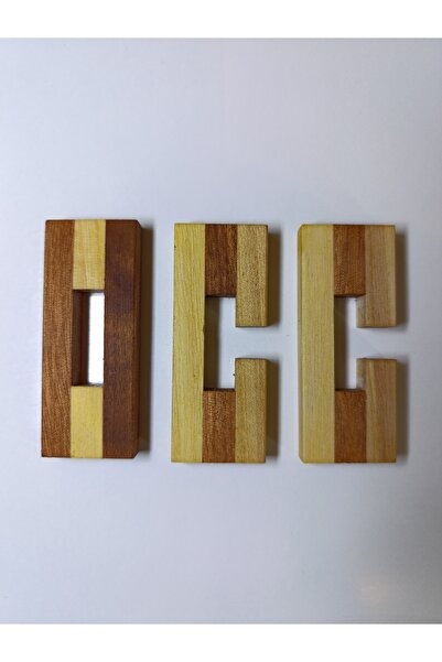 Mess 3D Wooden Puzzle Brain Teaser Game for Adults and Kids (Small)