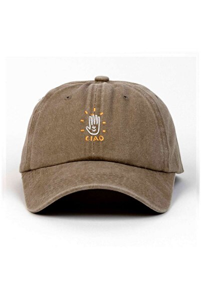 Braver Collection Ciao Nakışlı Yıkamalı Şapka