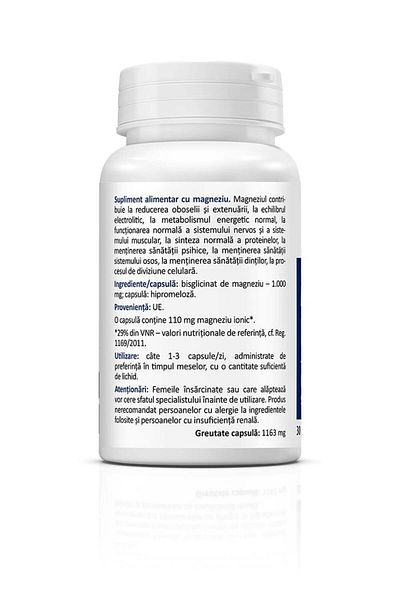 ZENYTH Magnesium Bisglycinate, 30 Cps, Fatigue Reduction, , Anxiety, Migraines, Stress, 1000mg