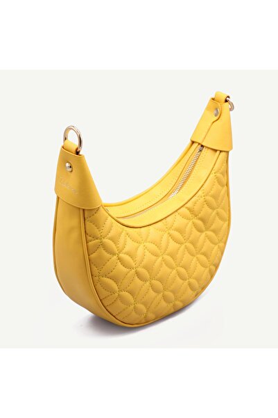 Uderra Leather حقيبة كتف من الجلد الطبيعي مبطنة باللون الأصفر من Uderra-S1KM0007