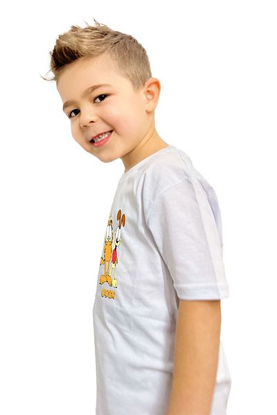 yudemia Garfield Printed Children's T-Shirt and Shorts Set |   100% Cotton, Stylish and Comfortable