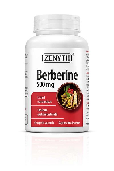 ZENYTH Βερβερίνη, 500 Mg, 60 κάψουλες, Ρύθμιση σακχάρου στο αίμα, χοληστερόλης και τριγλυκεριδίων,