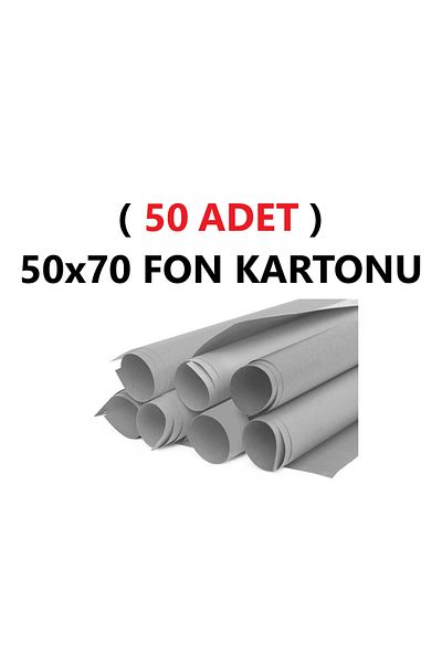 TİFOYS Gray Colored 50X70 cm Background Cardboard Roll Large Size Kindergarten and School Applicable to Anywhere You Want