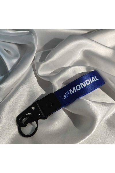 CEBECİOTO Mondial Blue Cloth Key Ring Quality Auto-Moto Accessory 15 cm Double Sided Print