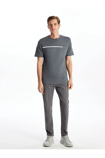 LC Waikiki Crew Neck Short Sleeve Printed Combed Cotton Men's T-Shirt