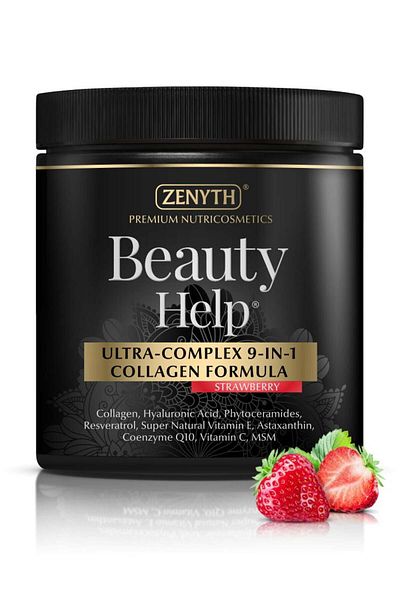 ZENYTH Beauty Help Premium 9 In 1 Collagen With Strawberry Flavor, 300 G