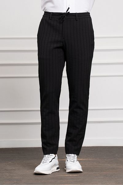 Morven Men's Black Polyviscon Jogger Dynamic Fit Relaxed Cut Pants