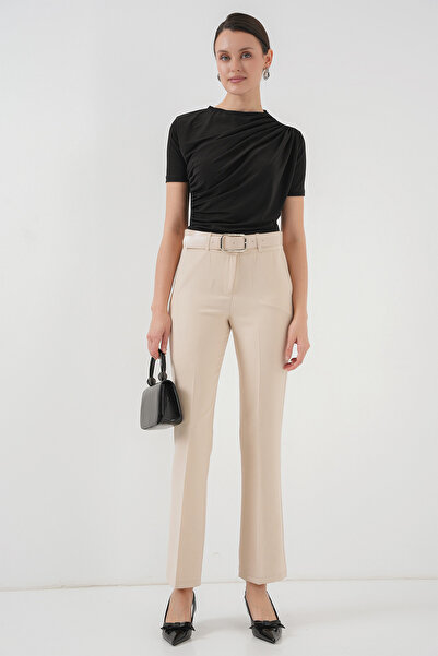 Bigdart Büzgü Detaylı Kısa Kol Sandy Bluz 945 - Siyah