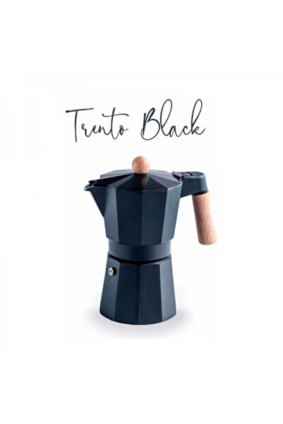 Lacor Cafetiera din aluminiu turnat, Trento Black, 675 ml