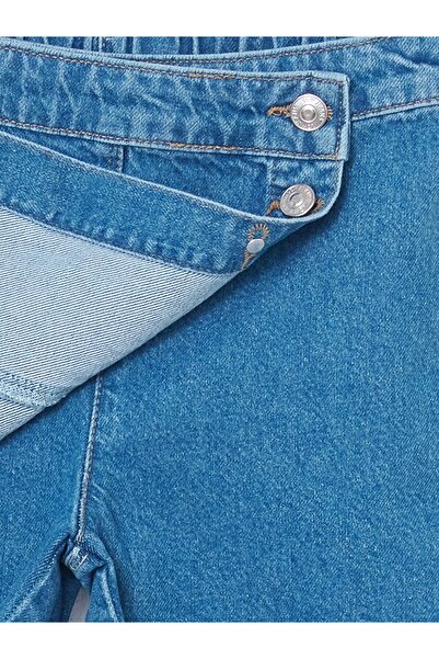 LC Waikiki LCW Kids Blue lányok Jean rövidnadrág szoknya elasztikus derékkal