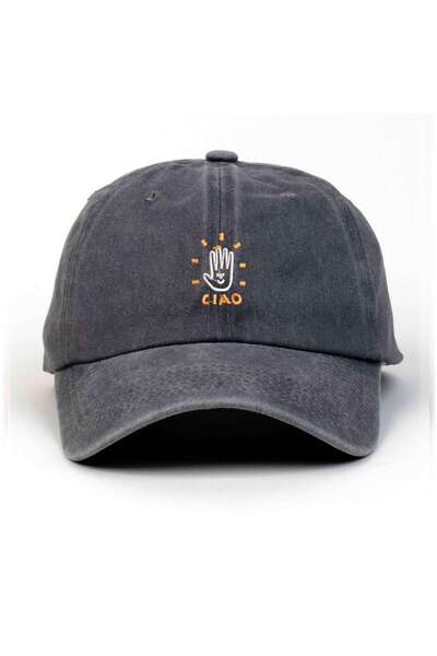 Braver Collection Ciao Nakışlı Yıkamalı Şapka