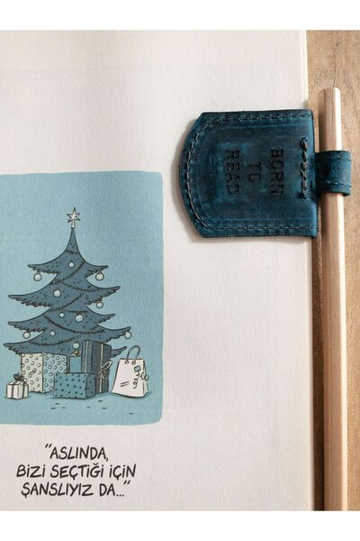 THE HANDMADE HUB جلد مجنون أصلي مصنوع يدويًا من الجلد المغناطيسي يحمل قلمًا مغناطيسيًا مفصلًا |   أزرق