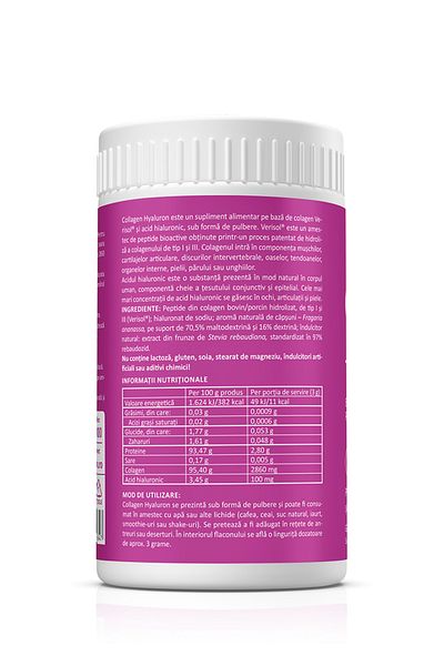 ZENYTH Collagen Ac Hyaluron, 150 G Powder, Hair, Wrinkles, Nails, Joints, Strawberry Flavor,