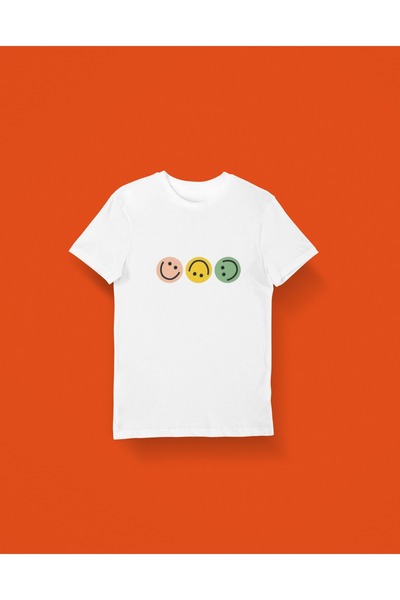 Butik TRIUC CU GULER BICICLETA CU IMPRIMARE TRIPLA FATA SMILEY