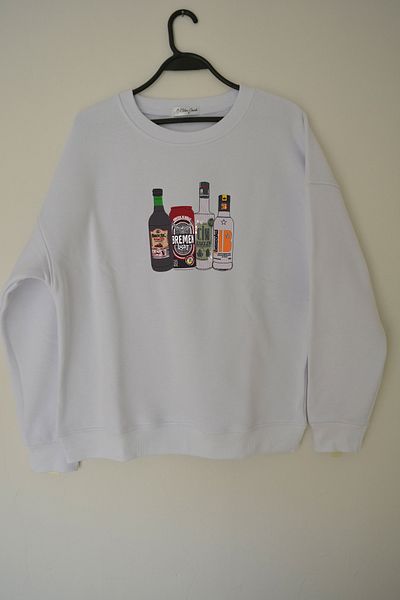 EldenStitch Φούτερ Bremen And More Κεντημένο Unisex Oversize