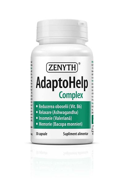 ZENYTH Σύμπλεγμα Adaptohelp, 30 κάψουλες, Ψυχική υπερφόρτωση, Τονωτική δράση, Ασθένεια,
