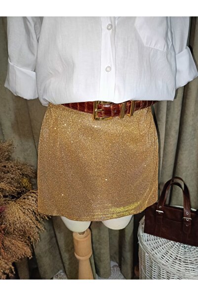 Khloe GOLD SİMLİ ETEK